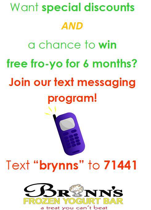 Join Brynns Yogurt Text Club